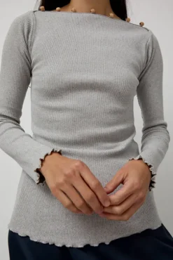 Tav Long Sleeve in Grey Melange
