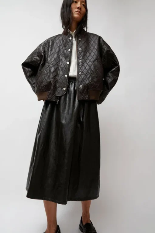 Theo Bomber in Brown Diamond