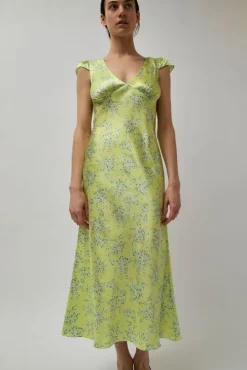 Tiziana Dress in Yellow Floral Print