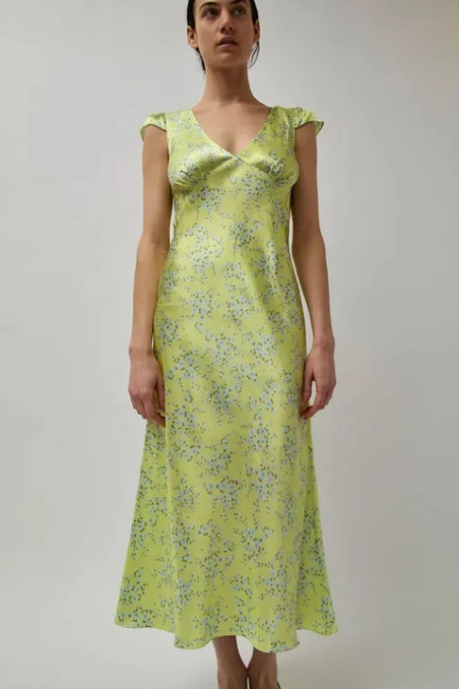 Tiziana Dress in Yellow Floral Print
