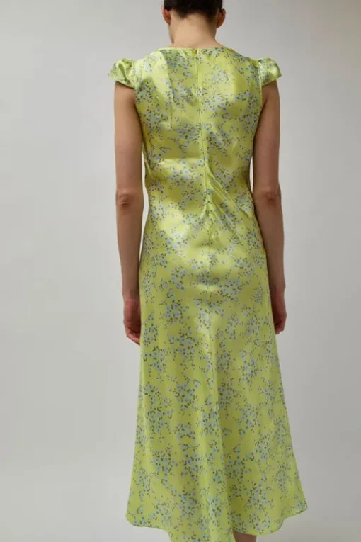 Tiziana Dress in Yellow Floral Print