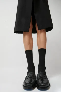 Tricolor Cotton Socks in Black