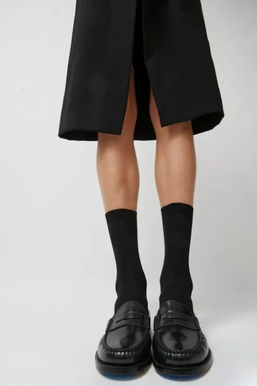 Tricolor Cotton Socks in Black