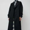 Trigonal Fall Coat in Charcoal