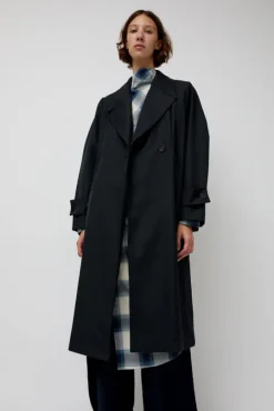 Trigonal Fall Coat in Charcoal