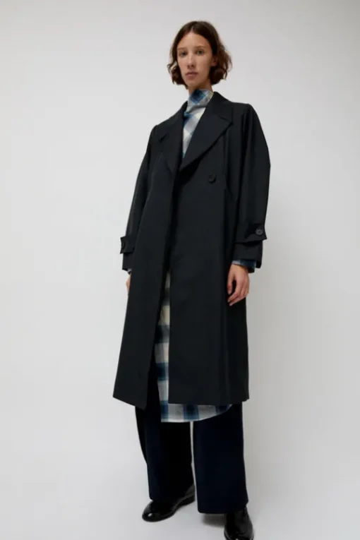Trigonal Fall Coat in Charcoal