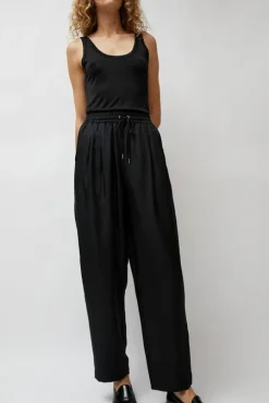 Twill Slouch Pants in Black