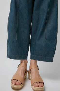 Two Strap Clog on Mid Heel in Desert