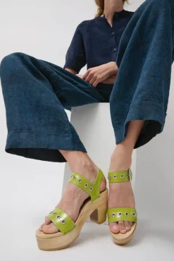 Two Strap Clog on Platform in Apple Patent with Eyelets