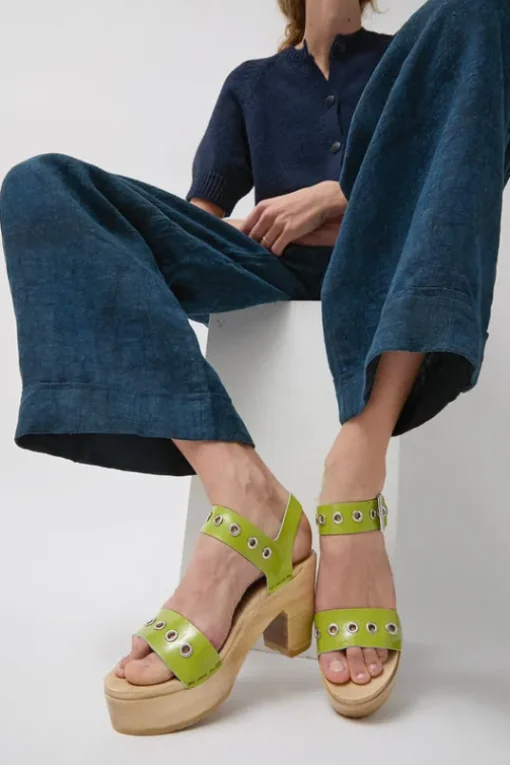 Two Strap Clog on Platform in Apple Patent with Eyelets
