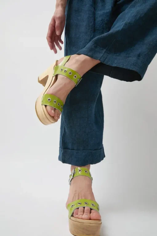 Two Strap Clog on Platform in Apple Patent with Eyelets