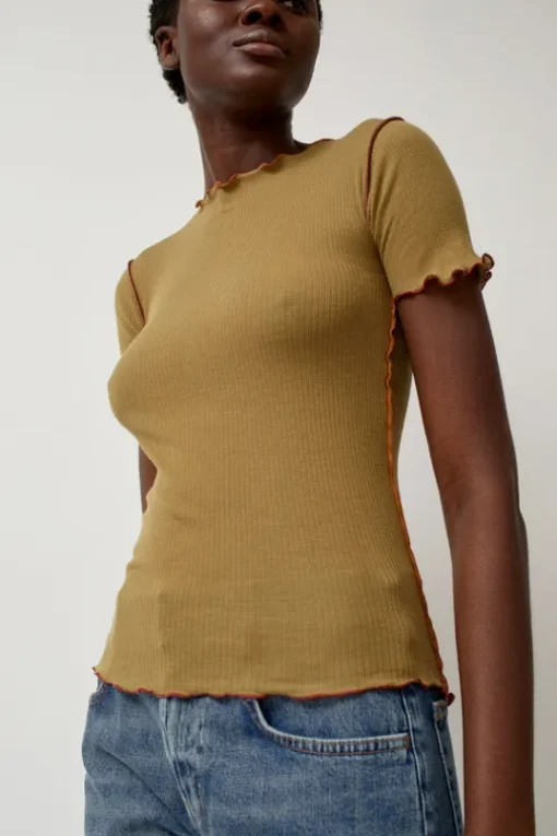 Vein Tee in Jade Brown