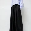 Virgin Wool Tailored Shared Pants in Black