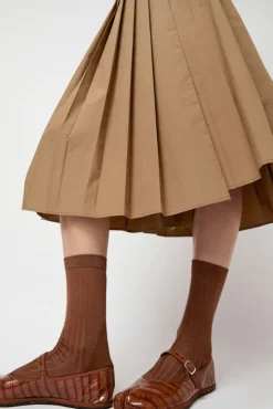 Viscose Tabi Socks in Camel