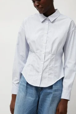 Waisted Shirt in English Stripe