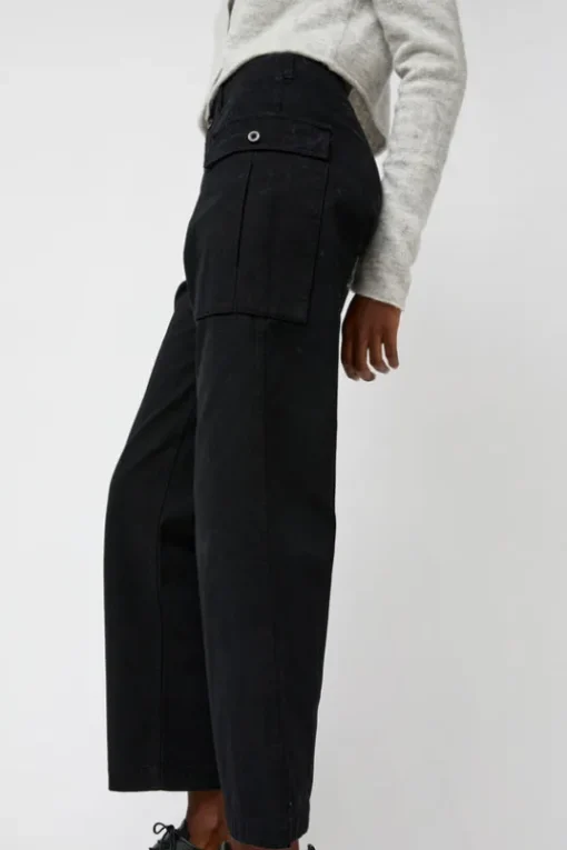 Washed Cargo Pants in Black