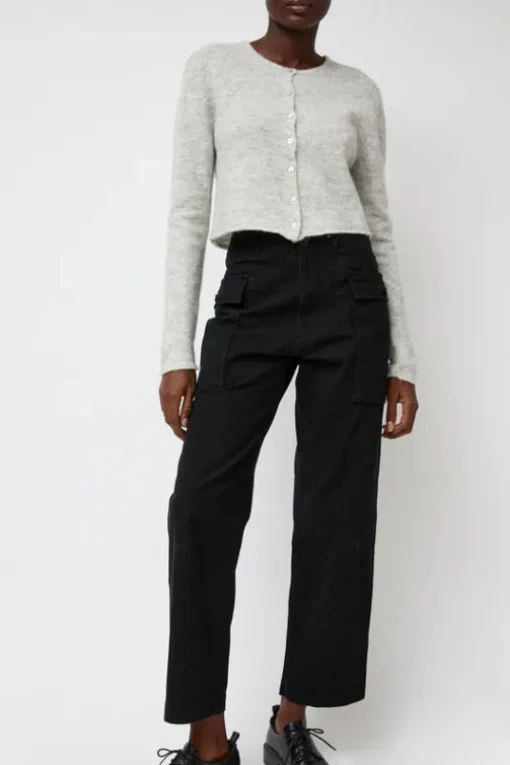 Washed Cargo Pants in Black