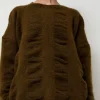 Waterfall Sweater in Dark Olive