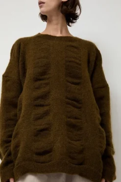 Waterfall Sweater in Dark Olive