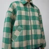 Wicke Bomber in Beige and Green