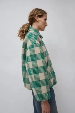 Wicke Bomber in Beige and Green