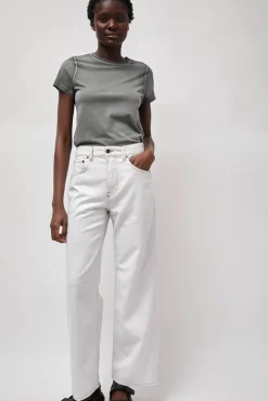 Wide Jean in Chalk White