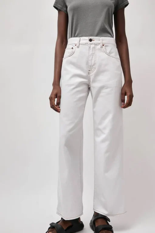 Wide Jean in Chalk White