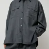 Wool Blend Shirt in Gray