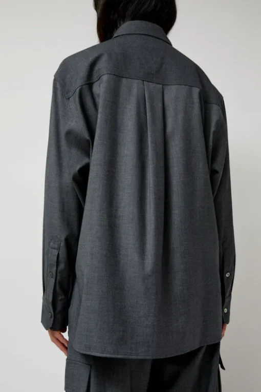 Wool Blend Shirt in Gray