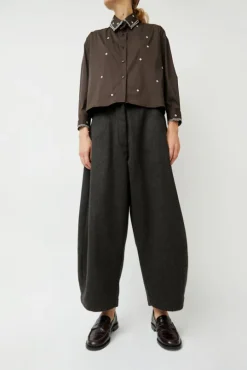 Wool Curved Pants in Java
