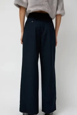 Wool Wrapped Slacks in Navy