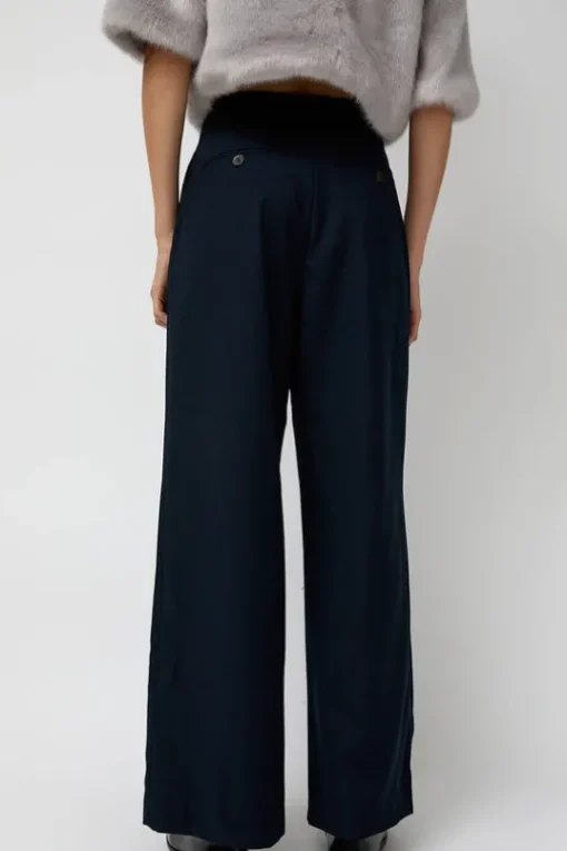 Wool Wrapped Slacks in Navy