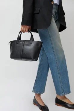 XS Pratique Bigout Bag in Black PVC and Black Leather